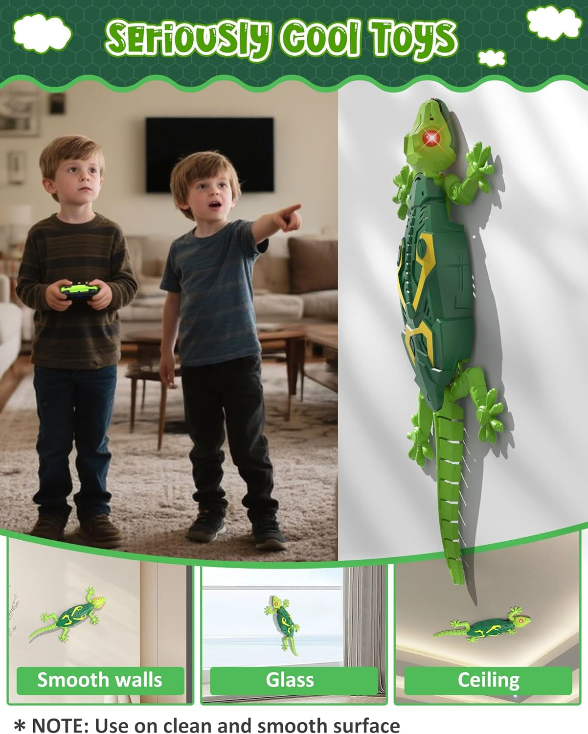 Wall Climbing Lizard,Rc Car Toys for Kids,Remote Control Cars,Wall Crawler Robot Geckos,Fun Kids Toys,Cool Stuff Gadgets 2025,Halloween Christmas Birthday Gifts for Boys Girls Teens Ages 3 4 5 6 7 8 +
