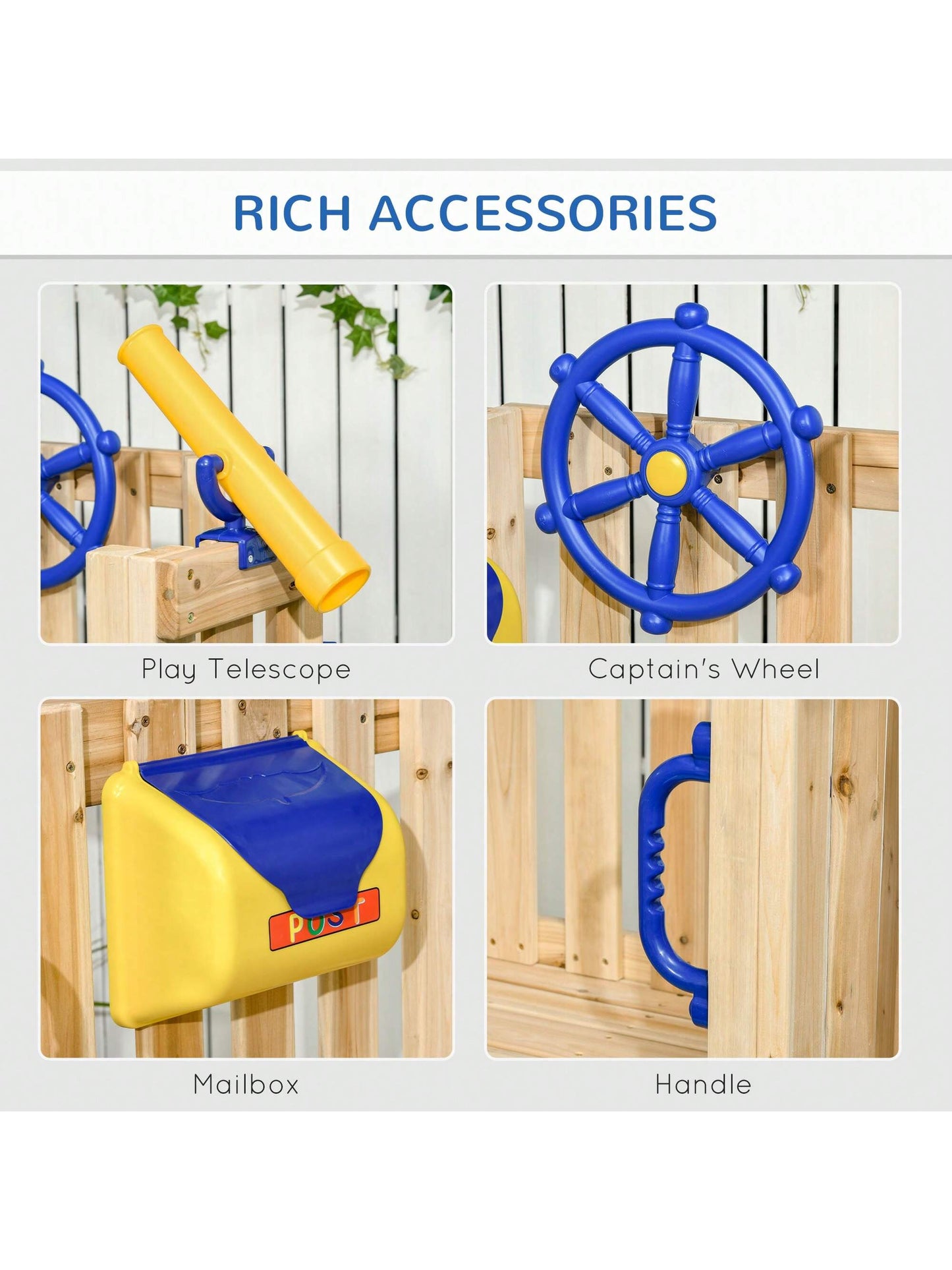 Outsunny Wooden Toddler Playground with Baby Swing Set, Ages 1.5-4