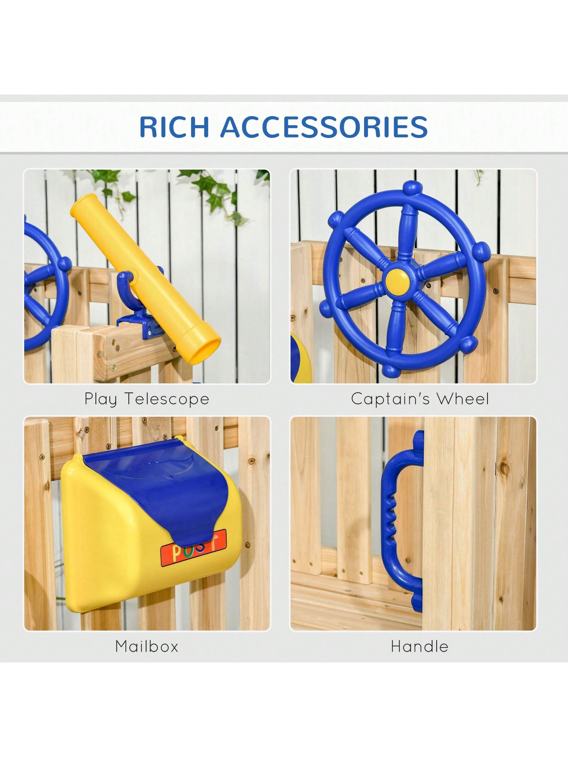 Outsunny Wooden Toddler Playground with Baby Swing Set, Ages 1.5-4