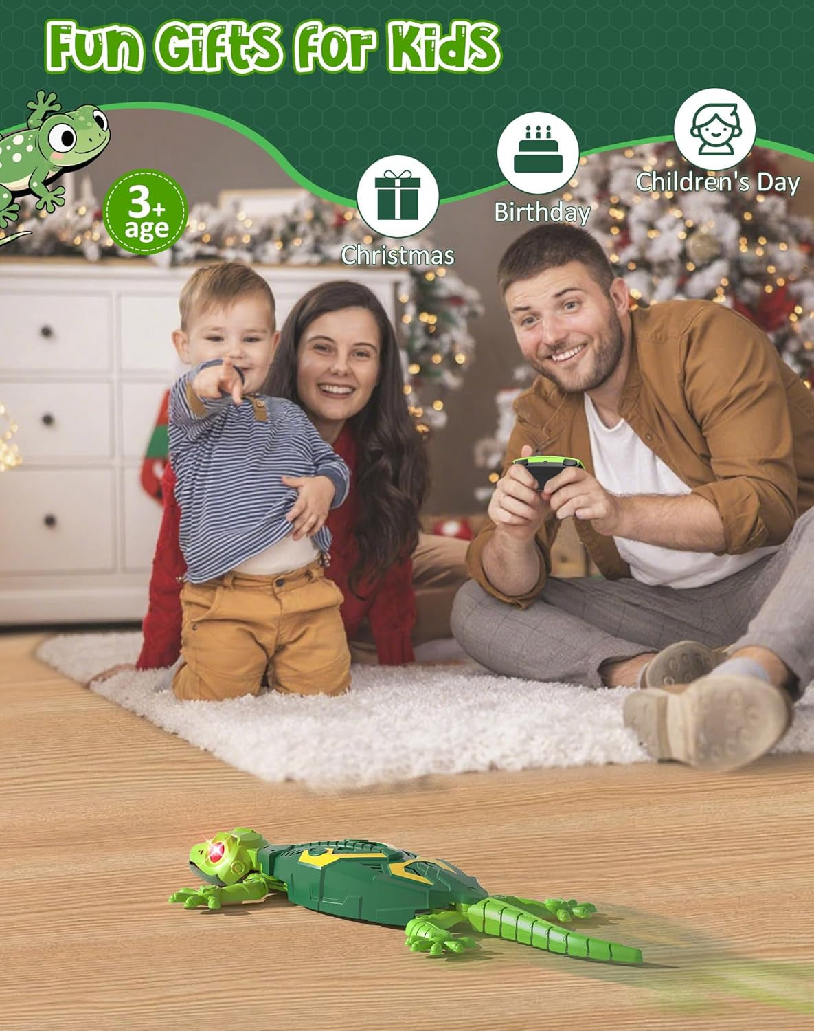 Wall Climbing Lizard,Rc Car Toys for Kids,Remote Control Cars,Wall Crawler Robot Geckos,Fun Kids Toys,Cool Stuff Gadgets 2025,Halloween Christmas Birthday Gifts for Boys Girls Teens Ages 3 4 5 6 7 8 +