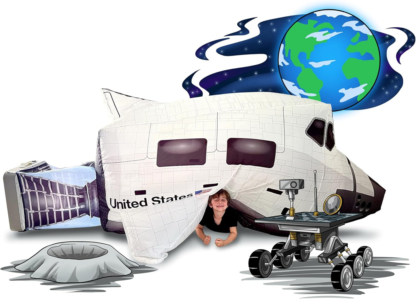 The Gift Shop Airfort - Build a Fort in 30 Seconds, Inflatable Fort for Kids, Play Tent for 3-14 Years, Playhouse Where Imagination Runs Wild, Fan Not Included