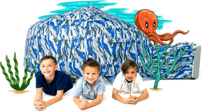 The Gift Shop Airfort - Build a Fort in 30 Seconds, Inflatable Fort for Kids, Play Tent for 3-14 Years, Playhouse Where Imagination Runs Wild, Fan Not Included